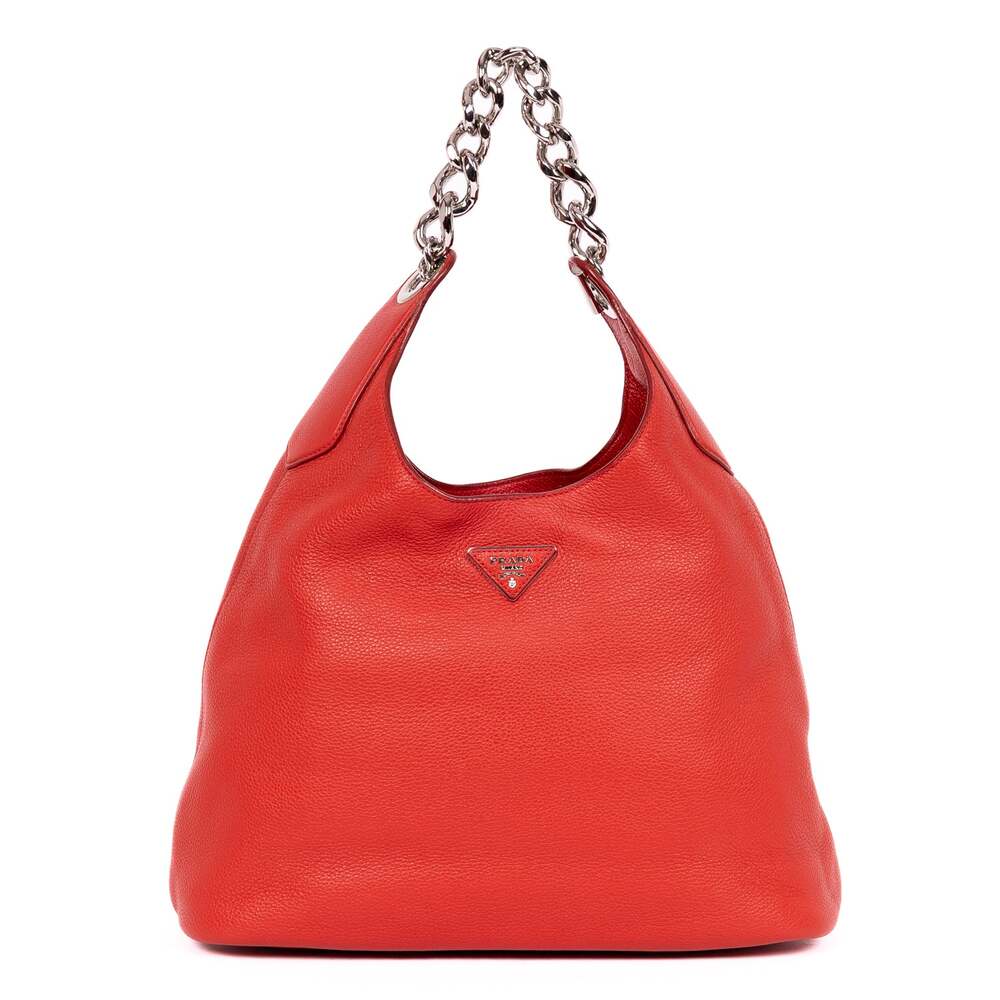 Prada Chain Link Hobo Vitello Daino #311138P99B